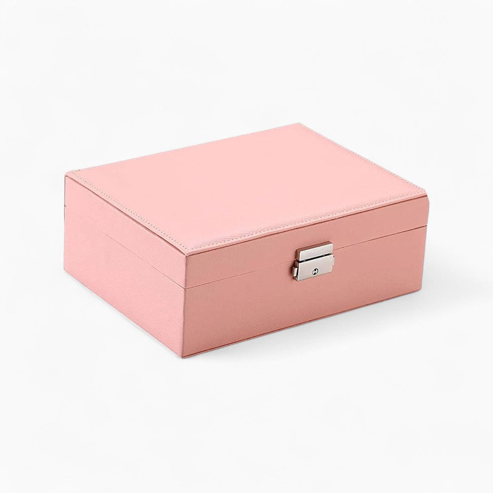 Pink Leather Jewelry Box