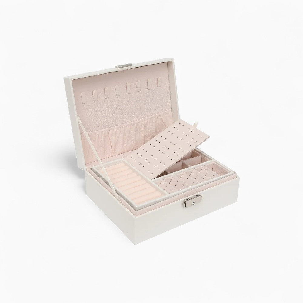 White Leather Jewellery Box