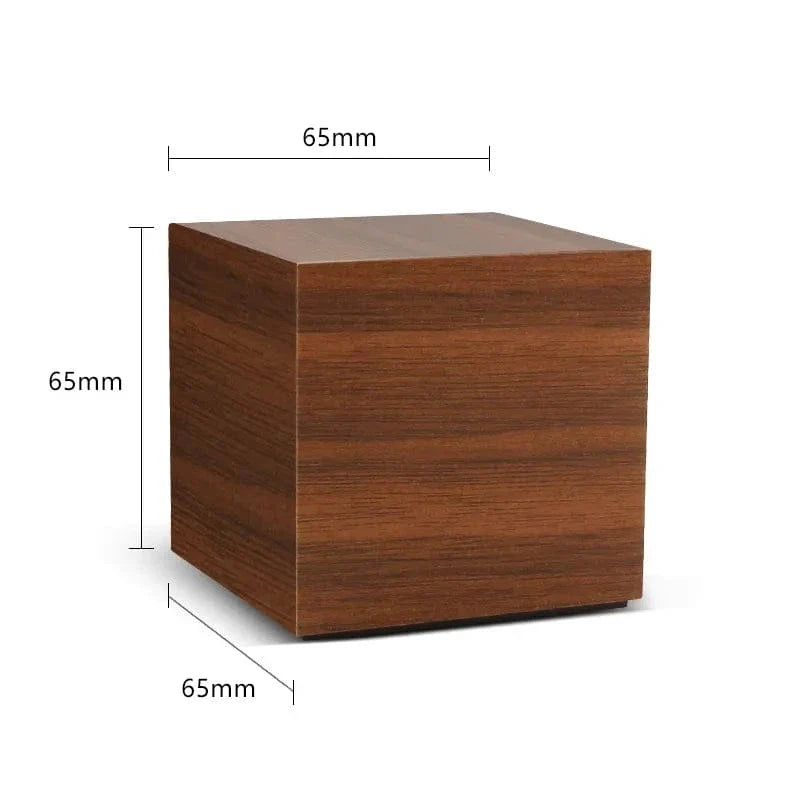 Réveil bois cube