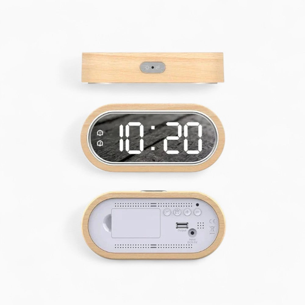 Sveglia in legno a LED