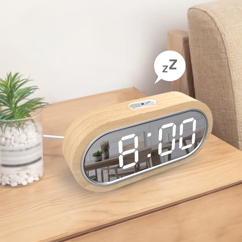 Sveglia in legno a LED