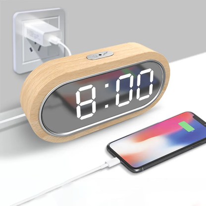 Sveglia in legno a LED